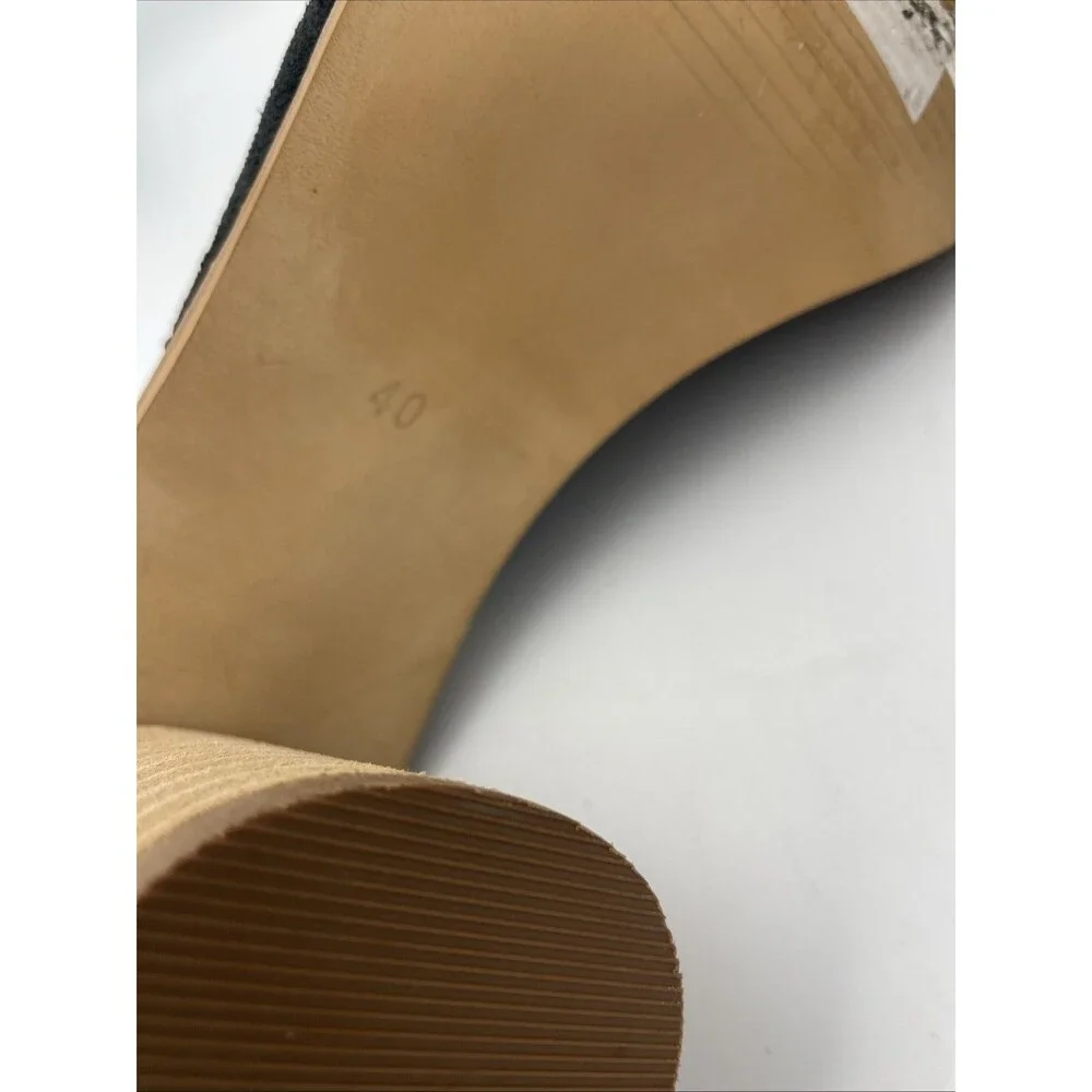 ANTHROPOLOGIE BLACK TRACY Slingback Shooties Size 40 Heels 10 High Heel
